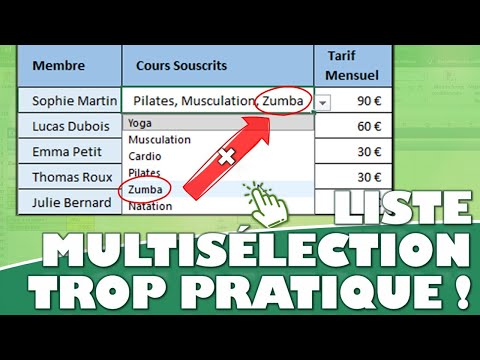 STOP aux listes déroulantes limitées ! Sélectionnez PLUSIEURS valeurs dans UNE SEULE cellule Excel