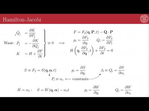 8 - 3 - The Hamilton-Jacobi Equation