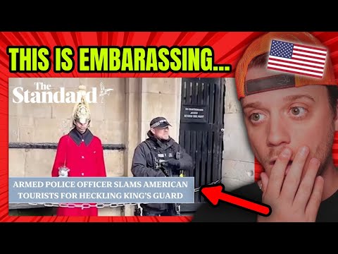Armed police confronts American tourists for heckling member of King's Guard (Reaction)