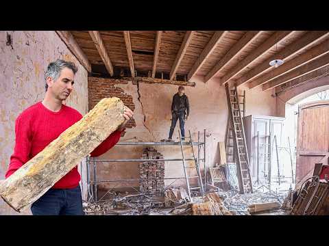 New Oak Beams and Joists to SAVE the Abandoned Coach House