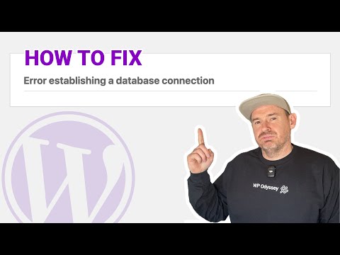 How to fix error establishing a database connection in Wordpress!
