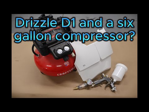 Painting a clone chest plate with Drizzle D1 and a portable compressor,