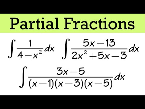 Integration By Partial Fractions (distinct linear factors)