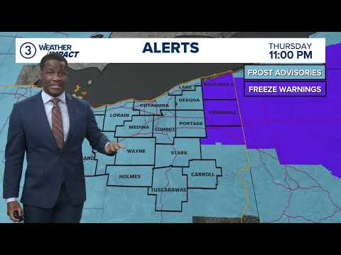 Cleveland area weather forecast: Frost advisories and freeze warnings are in effect