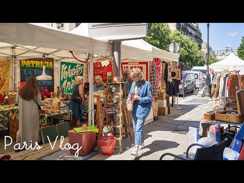 パリで一番人気の蚤の市！一緒に楽しく巡りましょう♪ アンティークが見つかるブロカントへ｜フランス暮らしvlog