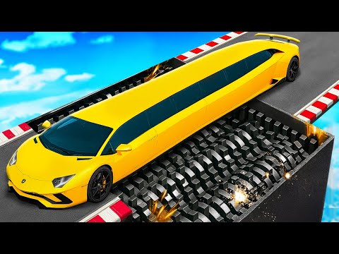 CAN A LAMBA DRIVE THROUGH A GIANT CRUSHER IN GTA 5? EXPERIMENT IN GTA 5