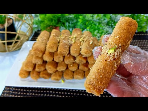 أصابع الكنافه بطريقة جديدة عبقريه❗انسي انك تلفيها❗هتعمليها بسرعه الصاروخ❗بطعم ينافس أكبر المحلات