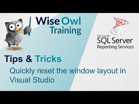 Quickly reset the window layout in Visual Studio