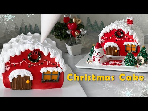 Christmas Cake Design Ideas | Cake Decorating for Merry Christmas | Half Cake Tutorial