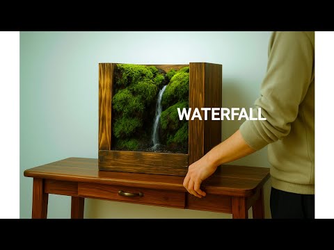 I Made a large Tabletop Waterfall terrarium, here's how! 
