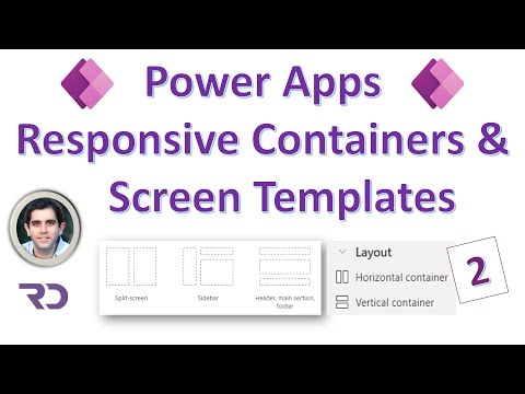 Power Apps Responsive Design Containers & Screen Templates