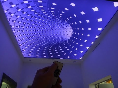 False Ceiling #Installation 3D Infinity Roof Stretch Ceiling illusion Effect by electric-junkies.com