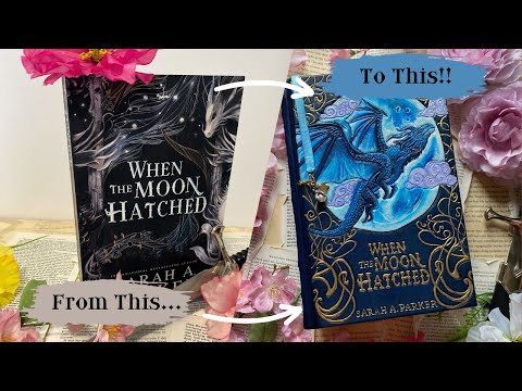 HOW TO REBIND "When The Moon Hatched" Into LEATHER Bound Books! |DIY, Bookbinding|