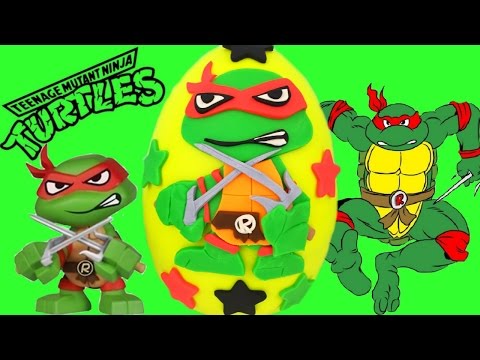 Teenage Mutant Ninja Turtle Raphael Play Doh Surprise Egg!