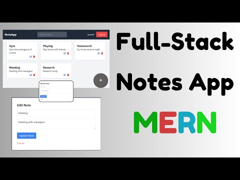 Build a Full-Stack Note App with MERN Stack | React, Node, MongoDB Project