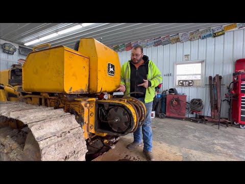 Diagnose and repair John Deere 3325 winch on a John Deere 450 dozer