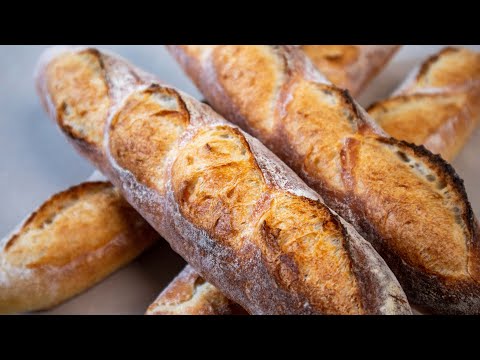 How Baguettes are Made Using the Poolish Method to Produce Incredible Texture and Structure