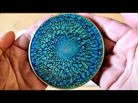 #1193 OMG! Incredible 'Dragon Scales' In This Resin Crackle Effect Coaster