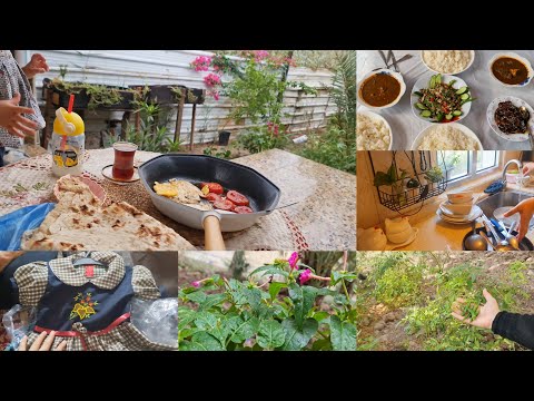 يوم ممطر  ولطيف 🥺☘ريوك غده غسل ماعين ثمر الفلفل واخيرا 😅صوغه ابوي 🤍