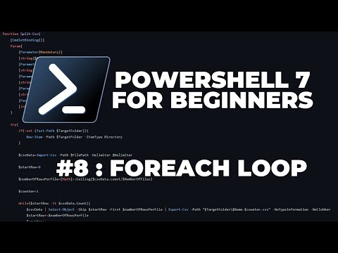 PowerShell 7 Tutorials for Beginners #8 : ForEach (Loops)