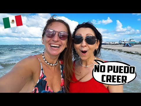 😱 MAMÁ RUSA QUEDA IMPACTADA con SU PRIMERA PLAYA en MÉXICO 🇲🇽