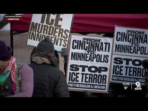 Hundreds gather for vigils, protest against ICE operations