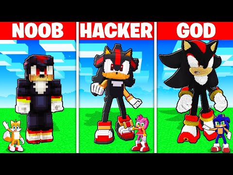 NOOB vs HACKER vs GOD: SHADOW THE HEDGEHOD BUILD BATTLE