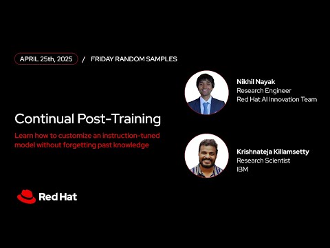 Random Samples: Continual Post-Training