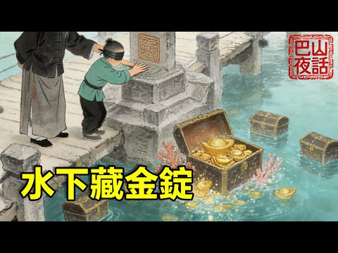被族长贬去看荒渡口的盲眼娃，夜半水神踏波而至，赠他一枚神印：盖在渡口八方，水下露十八箱金锭与珊瑚！【巴山夜話】#民間故事 #故事分享 #善有善報
