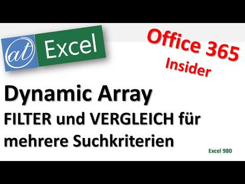 Liste filtern - mehrere Kriterien - FILTER und VERGLEICH - dynamic array