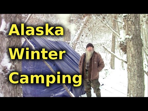 We Winter Camp With Homemade Tent And Stove