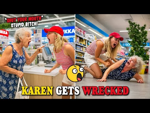 Racist Karen Gets KNOCKED OUT COLD in BRUTAL INSTANT KARMA! | Most Epic Karen Freakouts 🔥