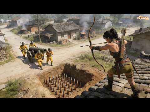 日軍抬大砲攻村，竟踩進村民陷阱，全軍覆滅⚔️ 抗日擂台| Kung Fu