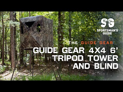 Guide Gear 4x4 6' Tripod Tower and Blind | New Gear for 2025 | Sportsman's Guide