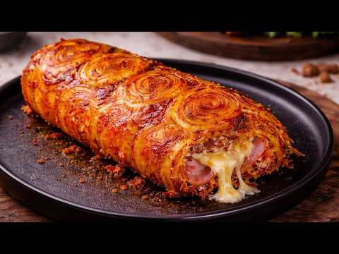 Zwiebelroulade mit Hackfleisch und Käse! Dieses Gericht wird alle sofort begeistern!