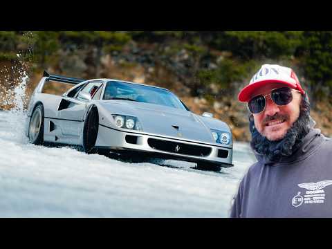 Drifting My $3M Ferrari F40 On A Frozen Lake