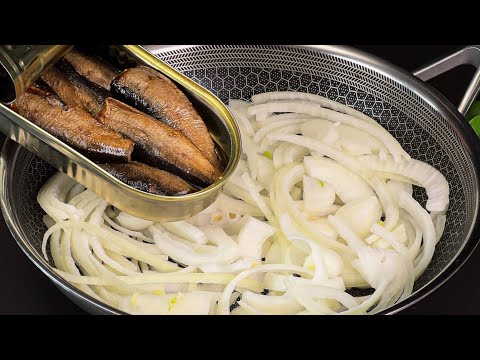 Sardines with onions are more delicious than meat. Prepare this divine recipe!