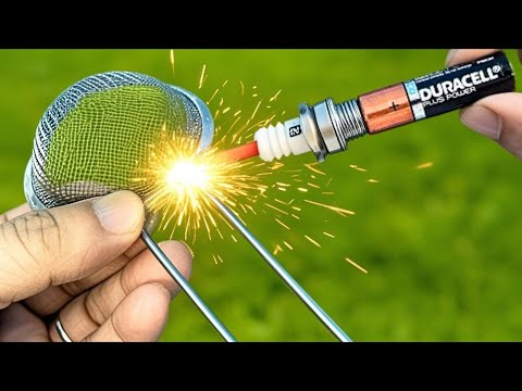 Don't throw away Old Batteries!Genius Invention with Welding Machine that you won't Believe😱