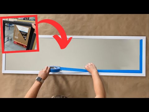 The BRILLIANT $20 entryway idea using a Walmart mirror