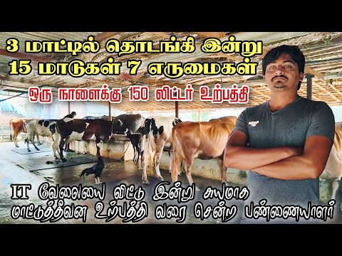 IT வேலையை விட்டு மூன்று மாட்டில் தொடங்கி இன்று தீவன உற்பத்தி வரை உயர்ந்த பண்ணையாளர் |  Dairy Farm