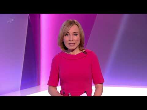 Sian Williams - Short Pink Dress & Black High Heels