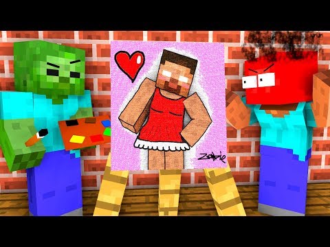 DRAWING A WOMAN Challenge - Minecraft Animation