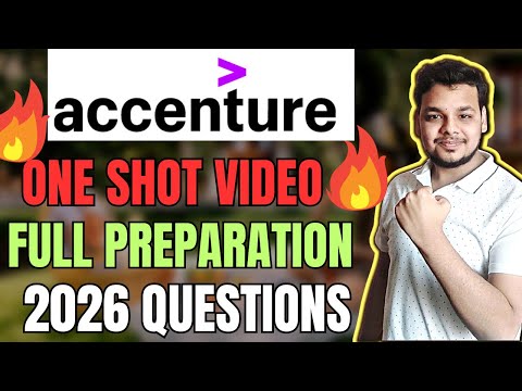 Accenture Hiring 2026 | Accenture (One Shot) Preparation 2026 | Technical Assessment , Coding Solved