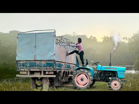Repair Girl Restores a 30-Year-Old Car Step by Step to Support Farmers During the Harvest Season