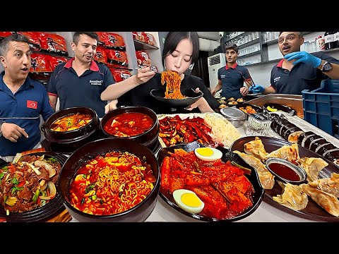 60 Menu Items?! Turkish Snack Spot with Ramen Tteokbokki Kimbap and Bulgogi Feast!