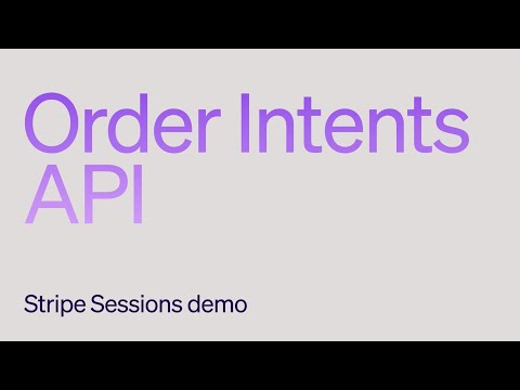 DEMO: Order intents API