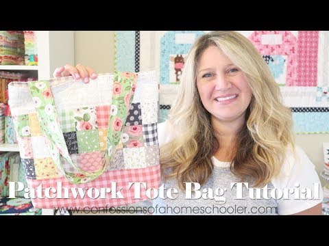 Easy Quilted Patchwork Tote Bag Tutorial
