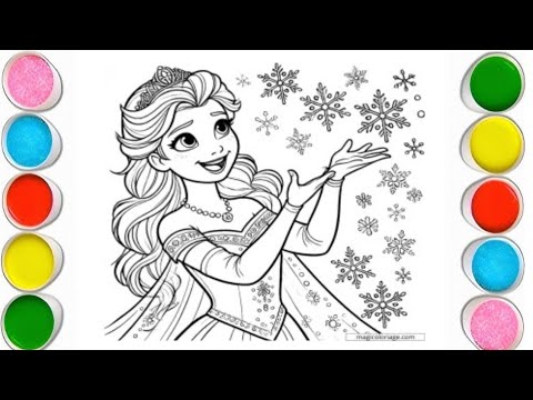 How to Draw Elsa ❄️ Easy Step by Step | Frozen Princess Drawing for Kids