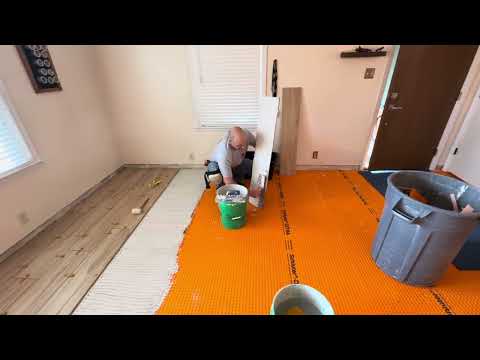 Installing Large Format Tile Over Schluter Ditra | Full Home Floor in Terre Haute