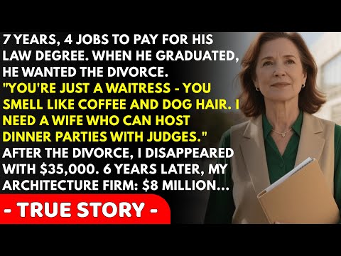 7 years, 4 jobs for his law degree. When he graduated, I was 'just a waitress' to him...